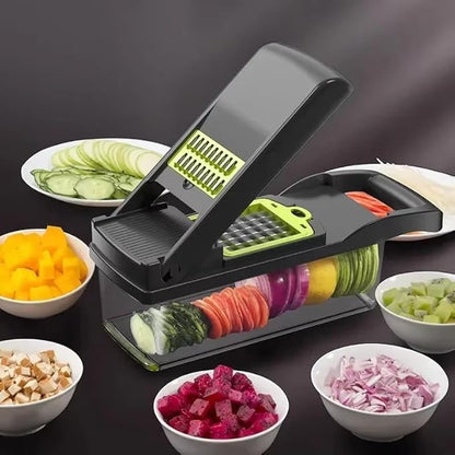 14-in-1 Multi-Function Vegetable Chopper - Professional Kitchen Slicer & Dicer Set